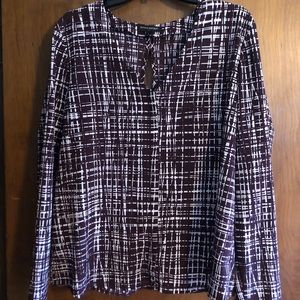 Open-Back, Long-Sleeve Blouse